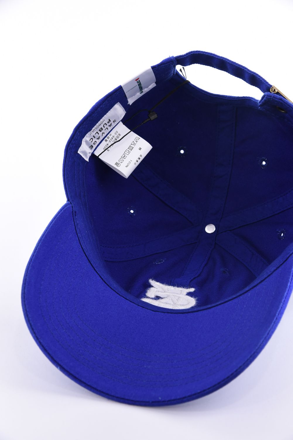 【26AW】 6 Panel Cap（SPK monogram） / 3Dロゴ刺繍 キャップ (ブルー)