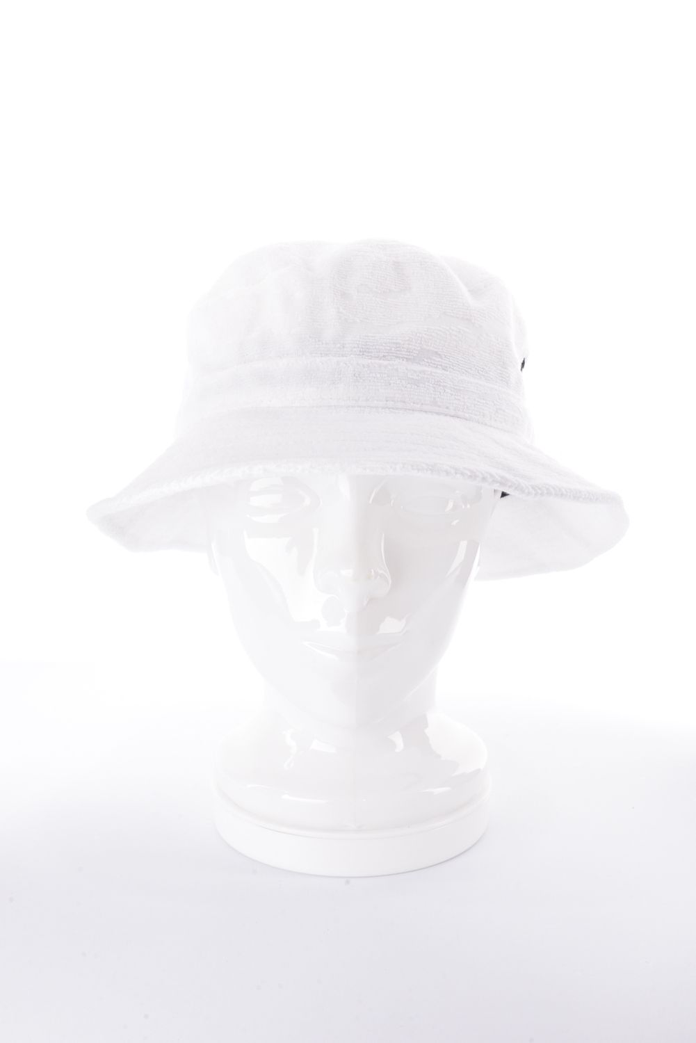 【26SS】 CR MS PILE CAMO JQ BG LOGO HAT / パイル生地 背面メッシュ バケットハット (ホワイト)