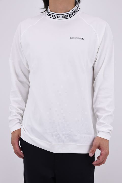 【26AW】 MS NECK LOGO LS HIGHNECK RF / ロゴ ロングスリーブ ハイネック (ホワイト)