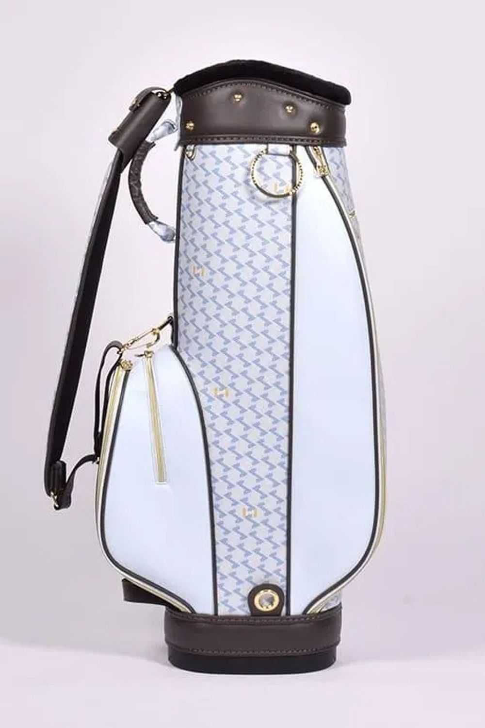 【26SS】【銀行振込・代金引換不可】【返品・交換不可】 RALLINA (ラリーナ) / ブランドオリジナルテキスタイル カートタイプ キャディバッグ （アクア）*