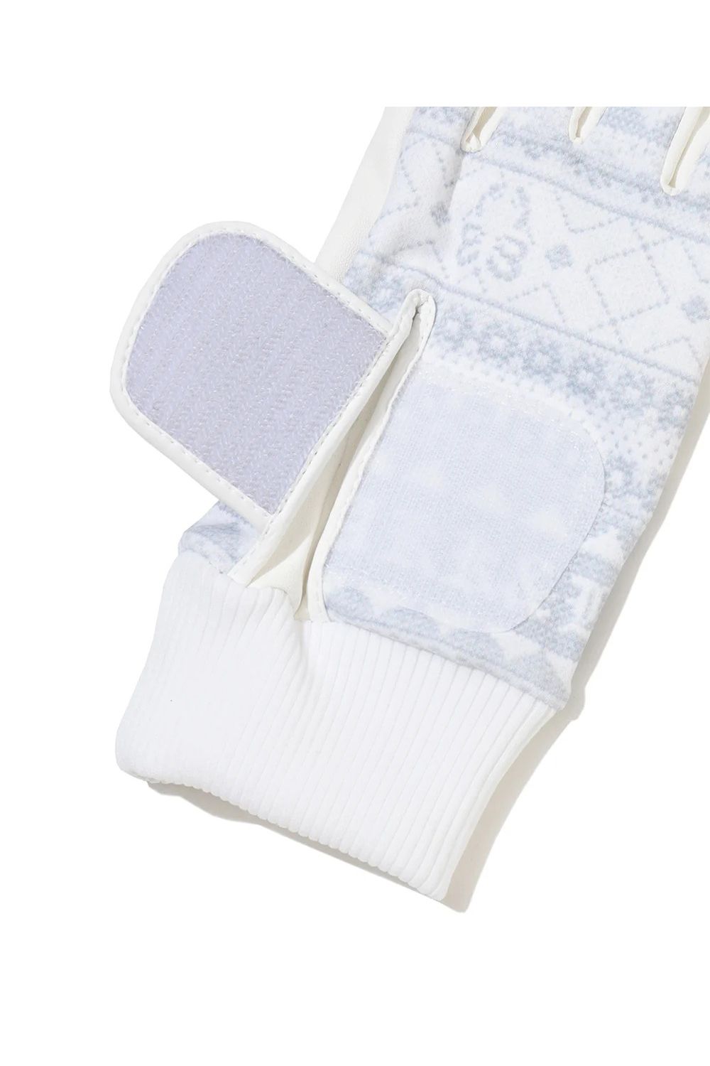 【26AW】 SCOTT WINTER GLOVES / フェアアイルパターン 防風素材 両手ゴルフグローブ (ホワイト)