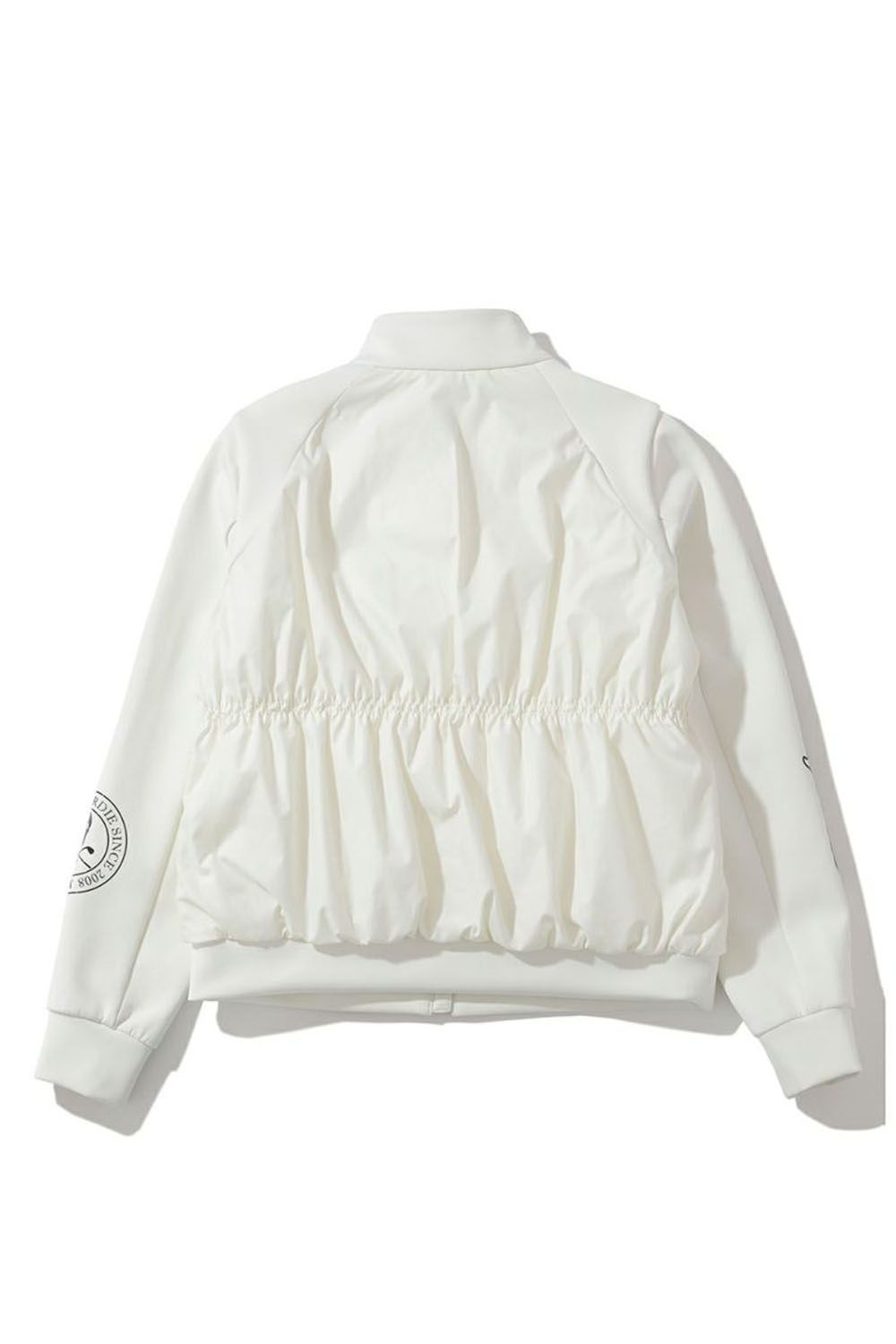 【レディース】 LIDI SHIRRED INSULATED ZIP-UP JACKET / シャーリングデザイン 中綿 ジップアップブルゾン (ホワイト)