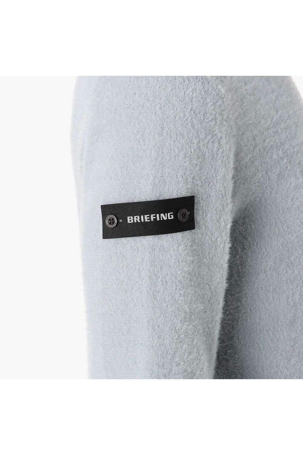 【26AW】 MEN’S SHAGGY KNIT TURTLENECK / ブランドロゴ タートルネック シャギーニット (サックス)