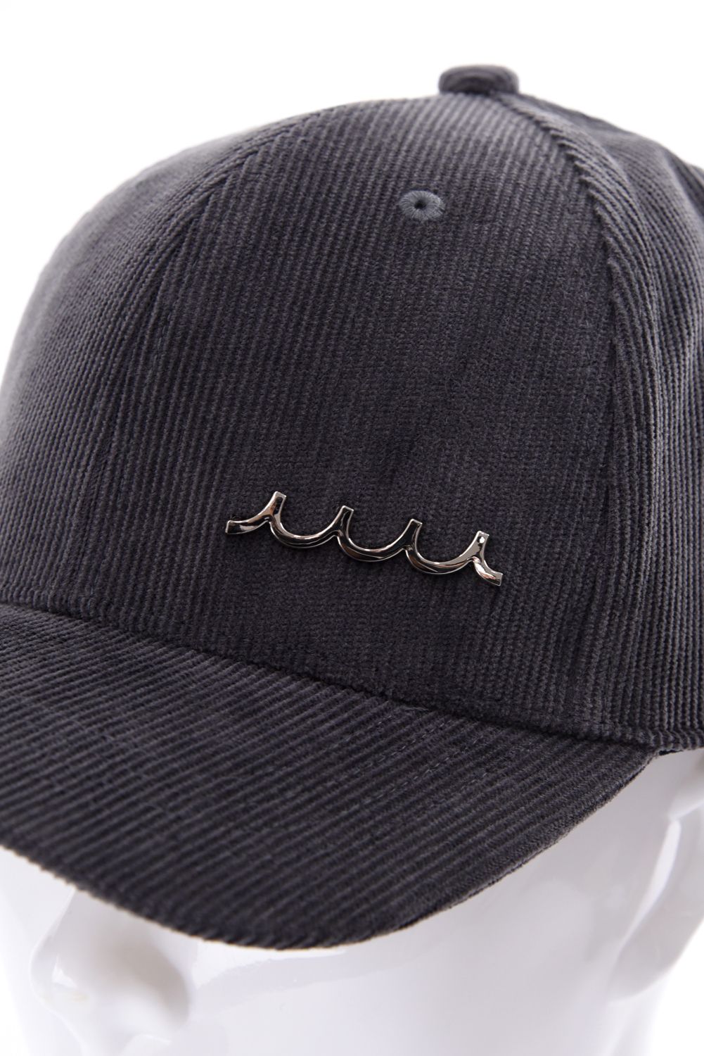 【26AW】 METAL LOGO CORDUROY CAP / WAVEメタルプレート コーデュロイキャップ (グレー)