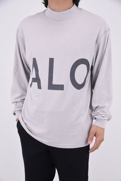 Honu Mockneck L/S (BIG ALOHA) / アロハ プリント ロングスリーブ モックネックシャツ (シルバー)