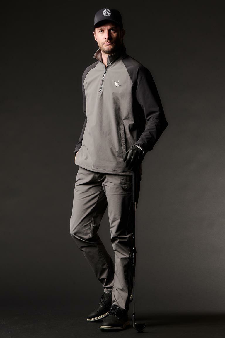 【2025AW】 WATER REPELLENT BLOUSON / バイカラー 撥水加工 ブルゾン (ブラック/チャコール)