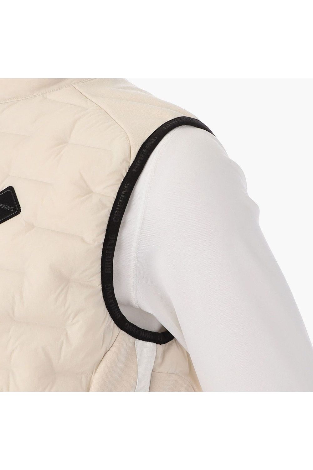 【25AW】 MEN'S HYBRID DOWN VEST / ストレッチタフタ ダイヤモンドロゴ ハイブリッドダウンベスト (ベージュ)