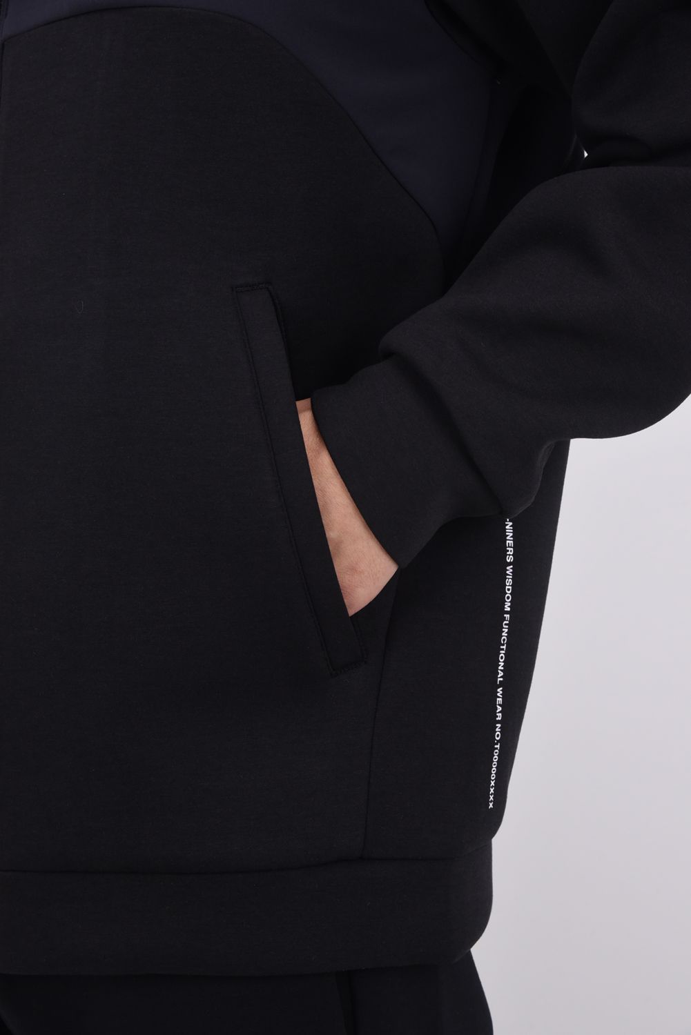 【25AW】 CARDBOARD MATERIAL FULL ZIP HOODIE / ダンボール素材 フルジップパーカー (ブラック)
