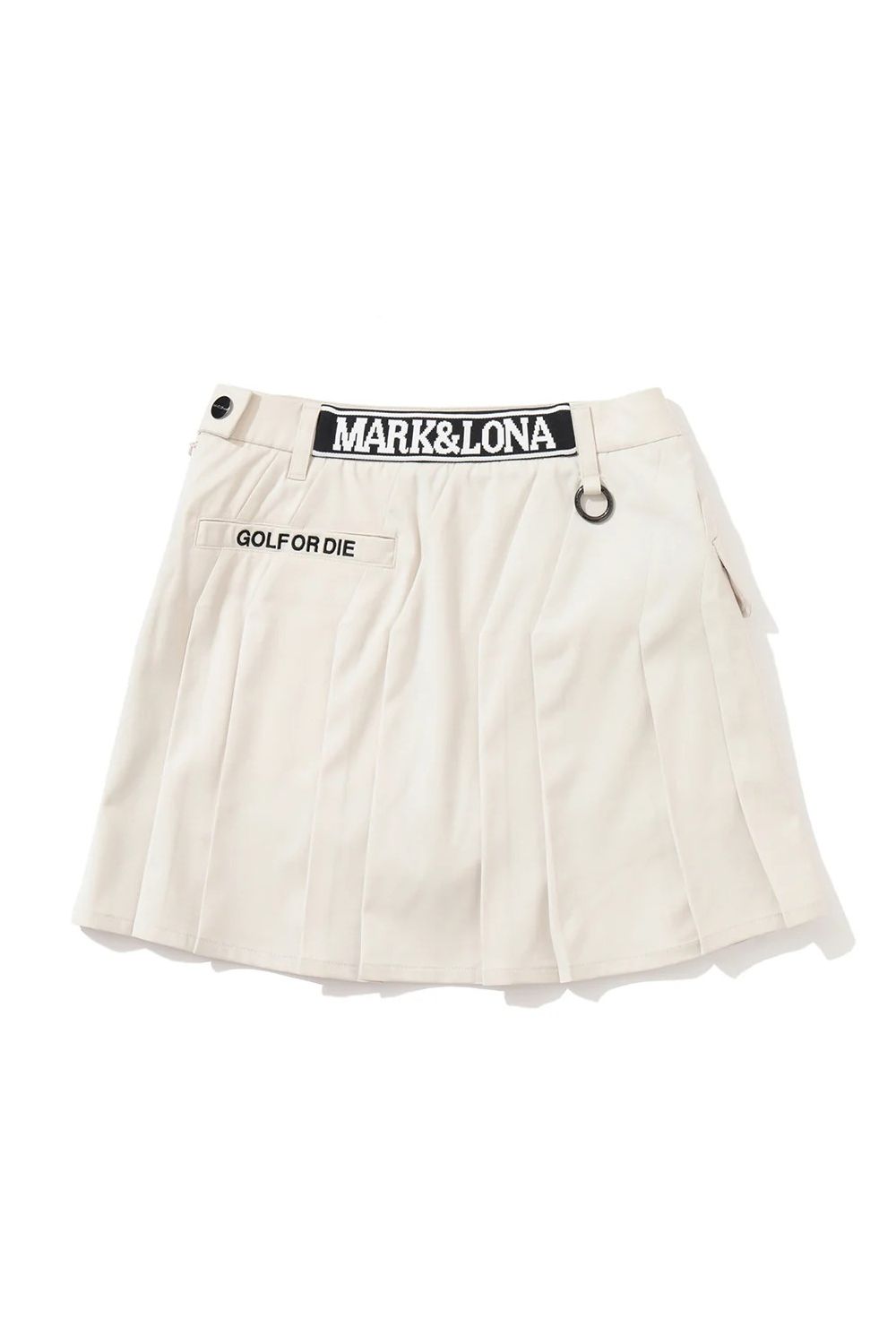 【26AW】【レディース】 OBLIQUE PLEATED SKIRT / バイアスデザイン プリーツスカート (ホワイト)