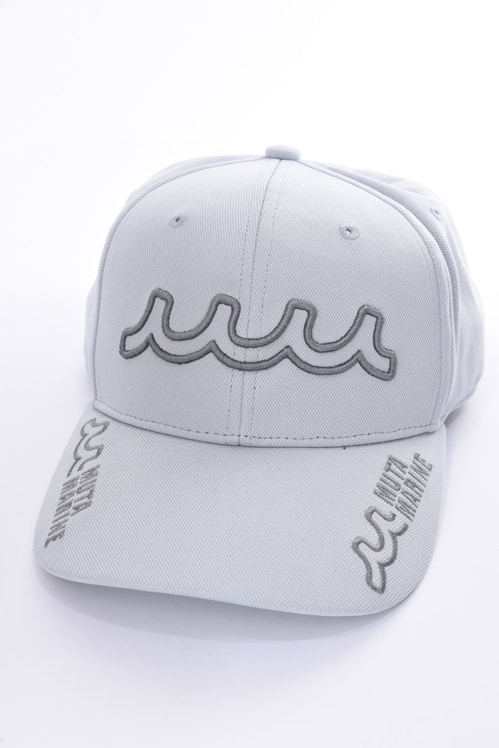 muta - WAVE BRIM LOGO CAP / ブリムロゴ 刺繍 キャップ グレー 