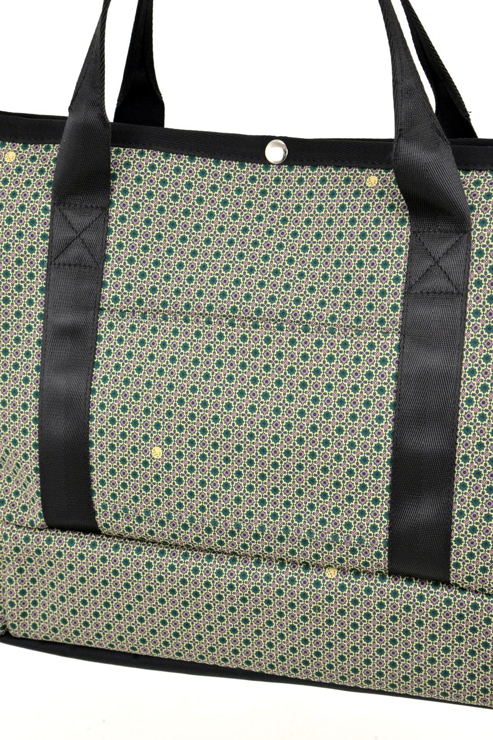 【26SS】 JACQUARD TOTE BAG / ジャカード総柄 ビッグサイズ トートバッグ (グリーン)
