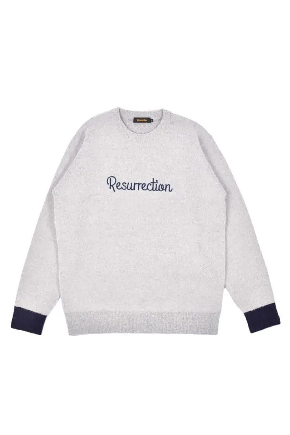 【26AW】 ACCENT BOUCLE KNIT / アクセントリブ ブークレニット (グレー)*