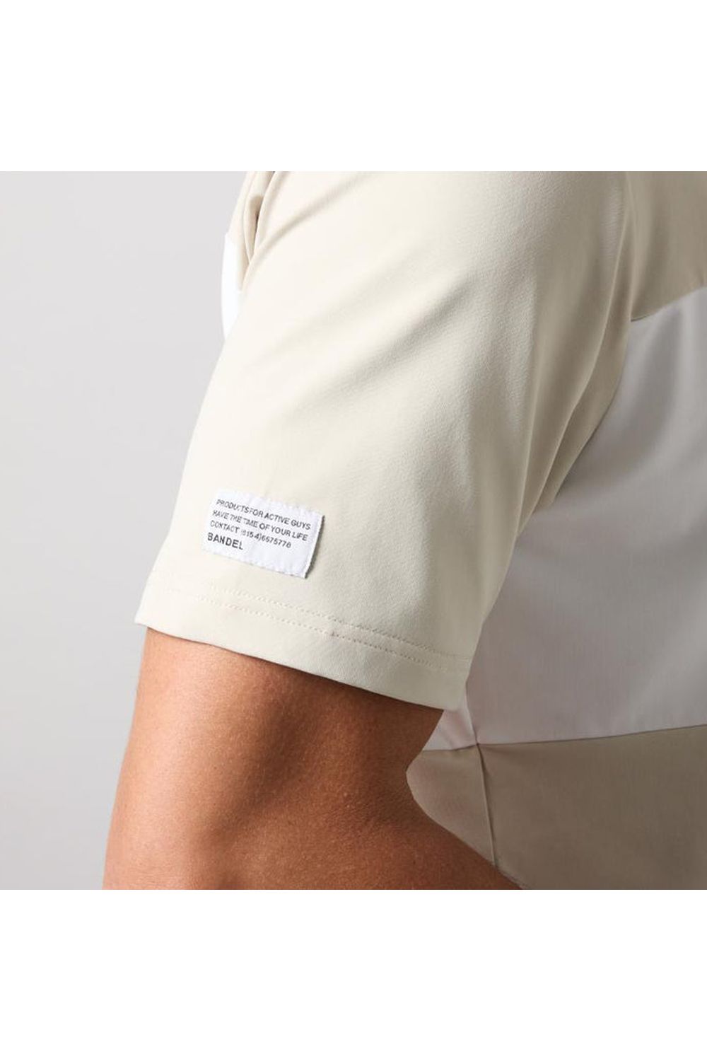 BANDEL GOLF - 【25SS】 BICOLOR PATERN S/S MOCK NECK SHIRTS