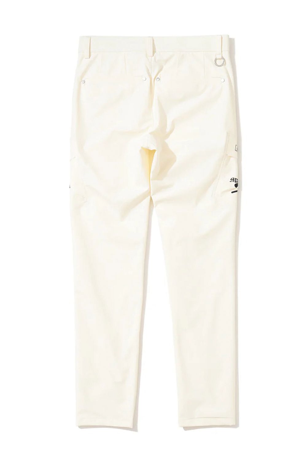 【26AW】 FRACTUR UTYLITY PANTS / ナイロンタフタ アイアンスカルプリント ストレッチロングパンツ (ホワイト)