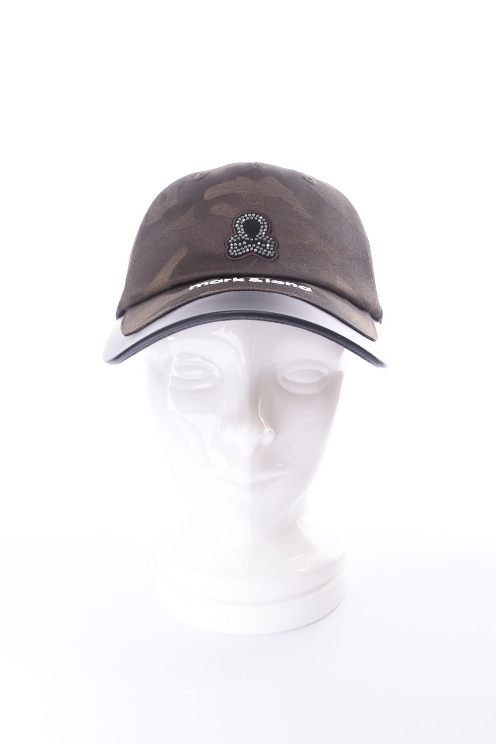 GAUGE CRYSTAL ICON CAP / オリジナルカモジャカード 異素材切り替え ベースボールキャップ (ブラウン)