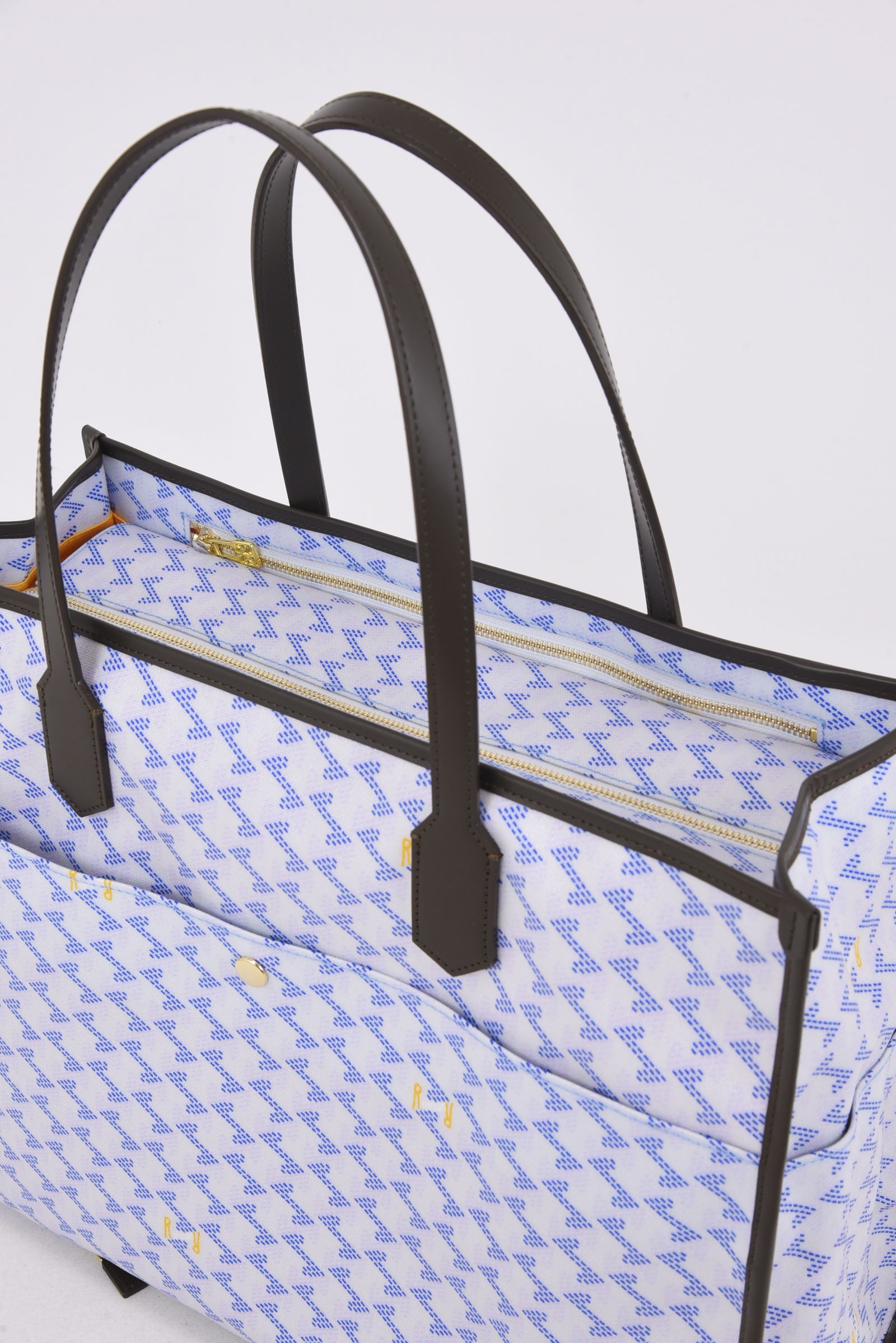 【26SS】  LANIUS SQUARE BIG (ラニウス スクエア ビッグ) / ブランドオリジナルテキスタイル ボストンバッグ （アクア）*