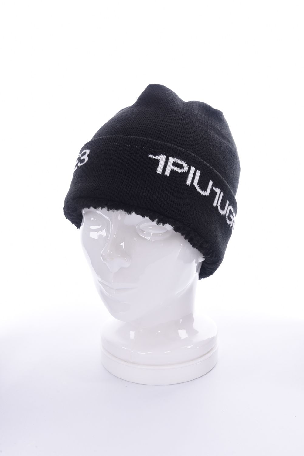 1PIU1UGUALE3 GOLF - KNIT CAP / 113ロゴ ニットキャップ 裏ボア