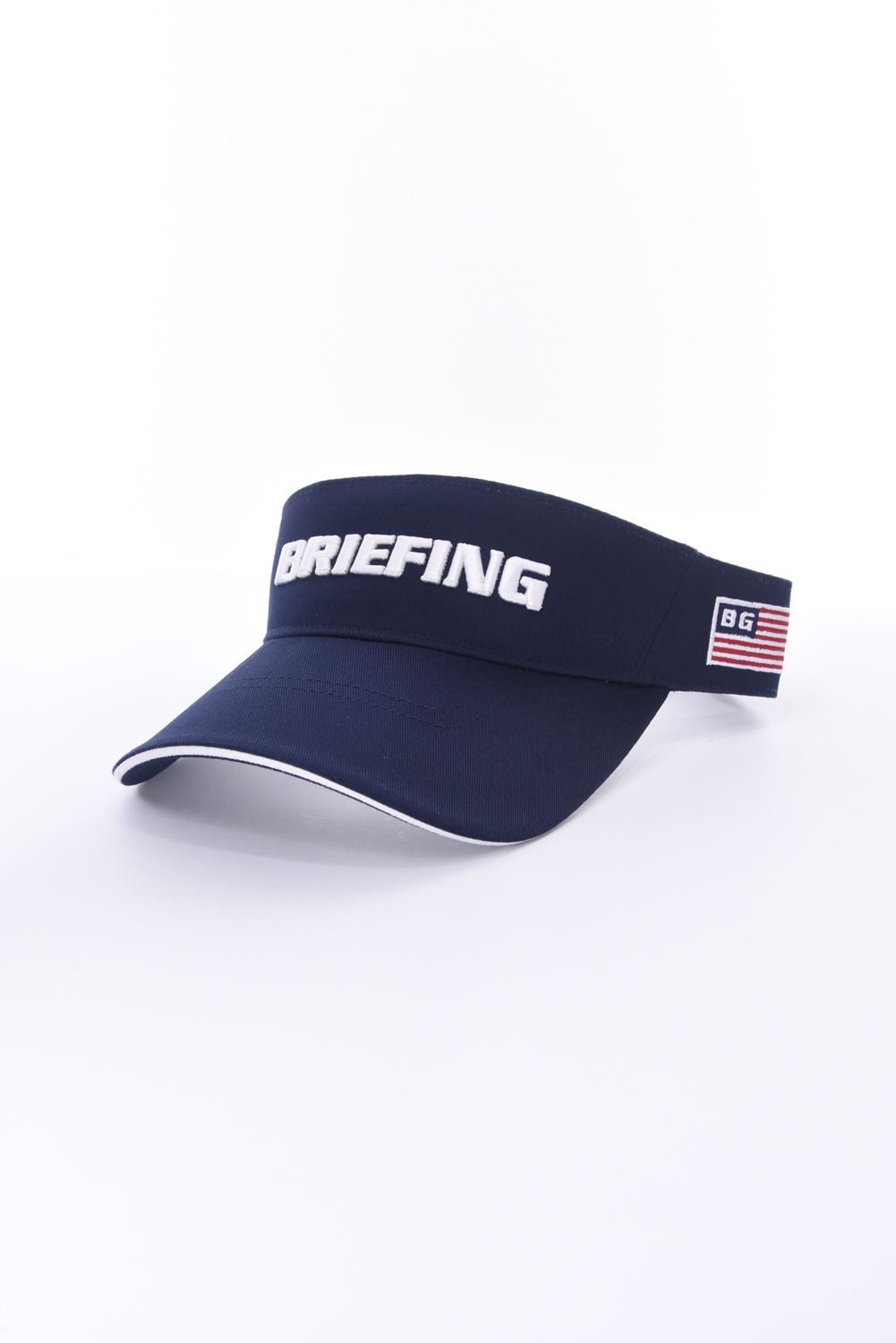 MENS BASIC VISOR / ブランドロゴ刺繍 ベーシック サンバイザー (ネイビー)