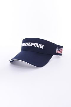 MENS BASIC VISOR / ブランドロゴ刺繍 ベーシック サンバイザー (ネイビー)