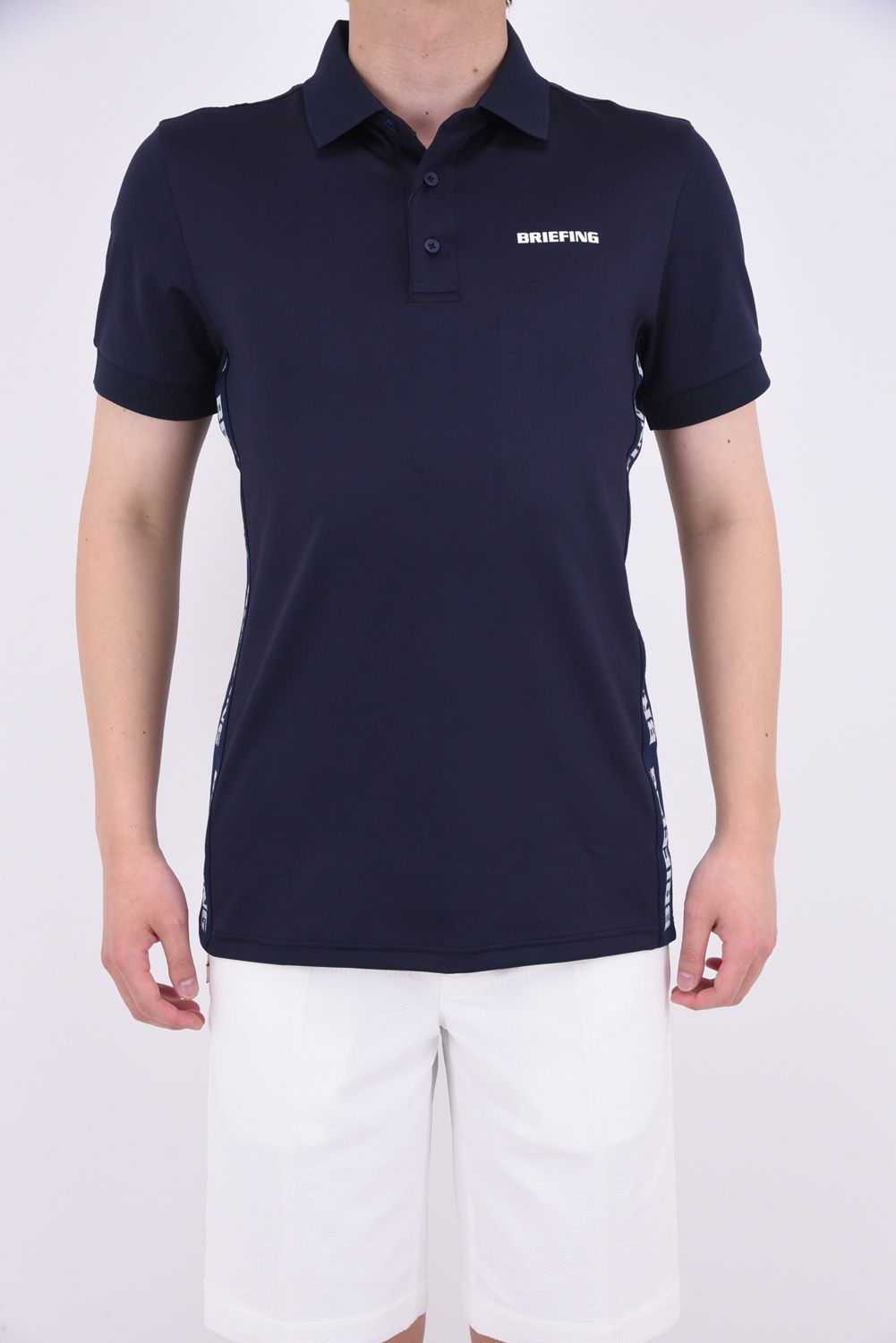 BRIEFING - MENS SIDE LOGO LINE POLO / サイドロゴテープ ボタン