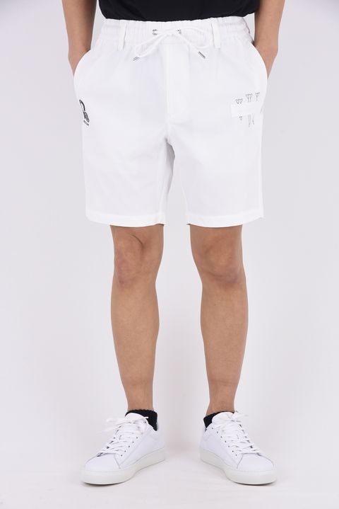 【26SS】 QUADRA PERFORMANCE TWILL GOLF SHORTS / ポリエステルツイル アイアンスカルロゴ刺繍 ショートパンツ (ホワイト)
