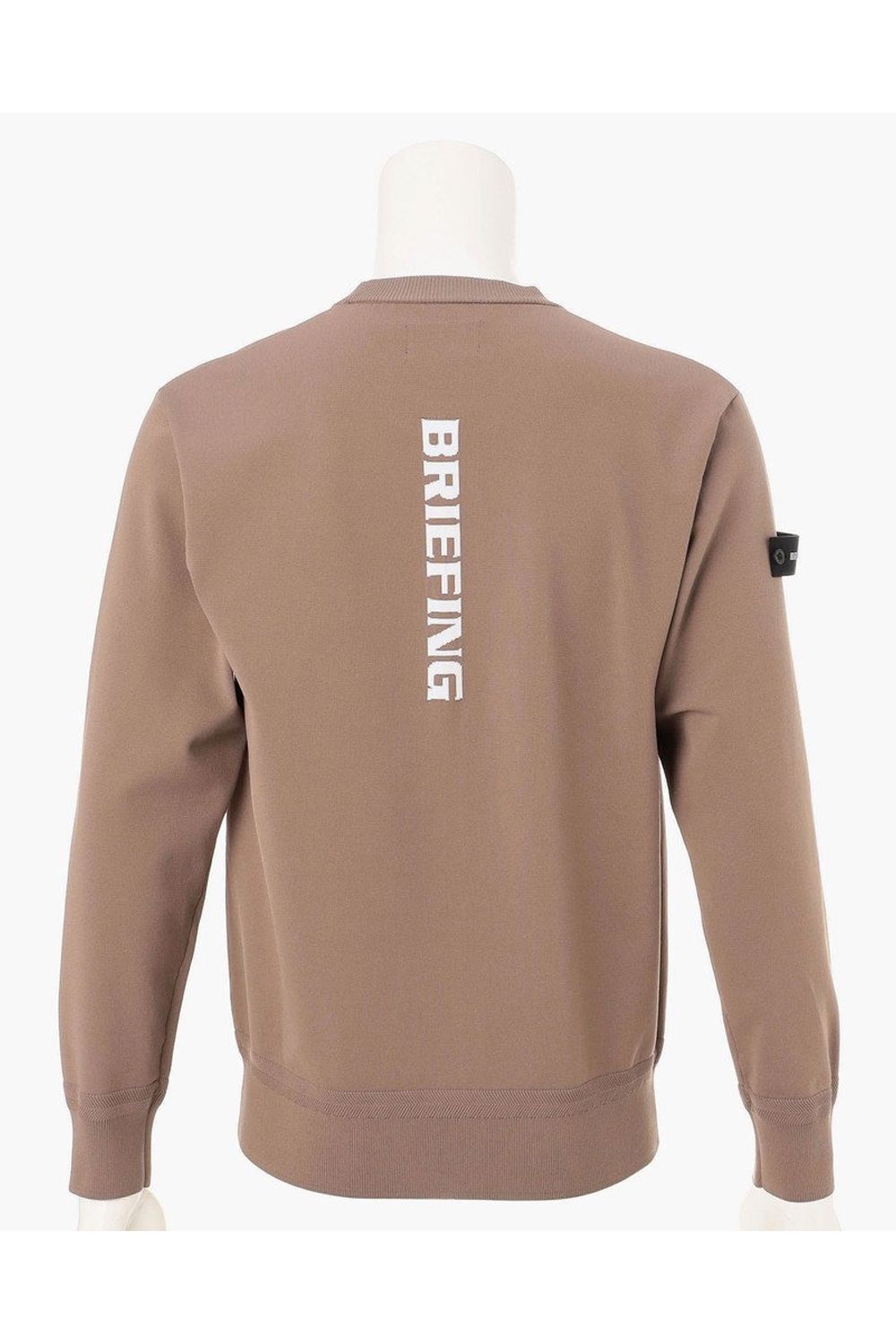 【26AW】 MEN’S PLANE KNIT CREWNECK / ブランドロゴ クルーネックニット (モカ)