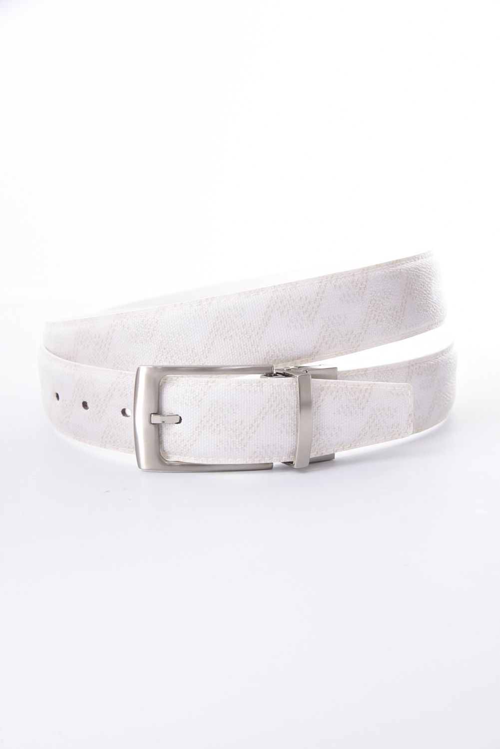 【26SS】 COUATL (コアトル) / ブランドオリジナルテキスタイル リバーシブル ベルト 35mm (モノホワイト)