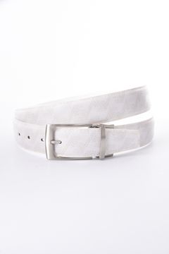 【26SS】 COUATL (コアトル) / ブランドオリジナルテキスタイル リバーシブル ベルト 35mm (モノホワイト)