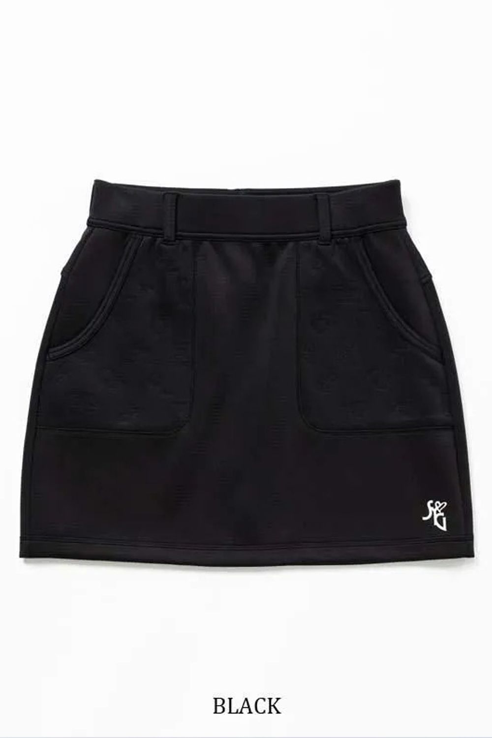 【26AW】【レディース】 DOUBLE MESH KNIT SKIRT / メッシュジャカード ダンボールニット スカート (ブラック)*