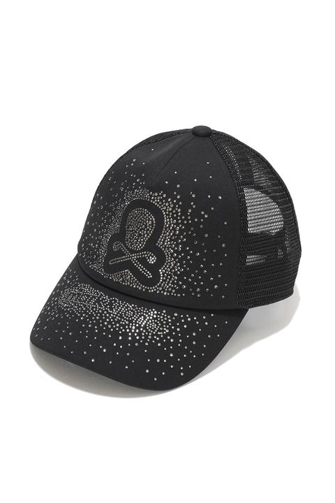 【26SS】 RADIANT MESH CAP / ラインストーンスカルロゴ メッシュキャップ (ブラック)
