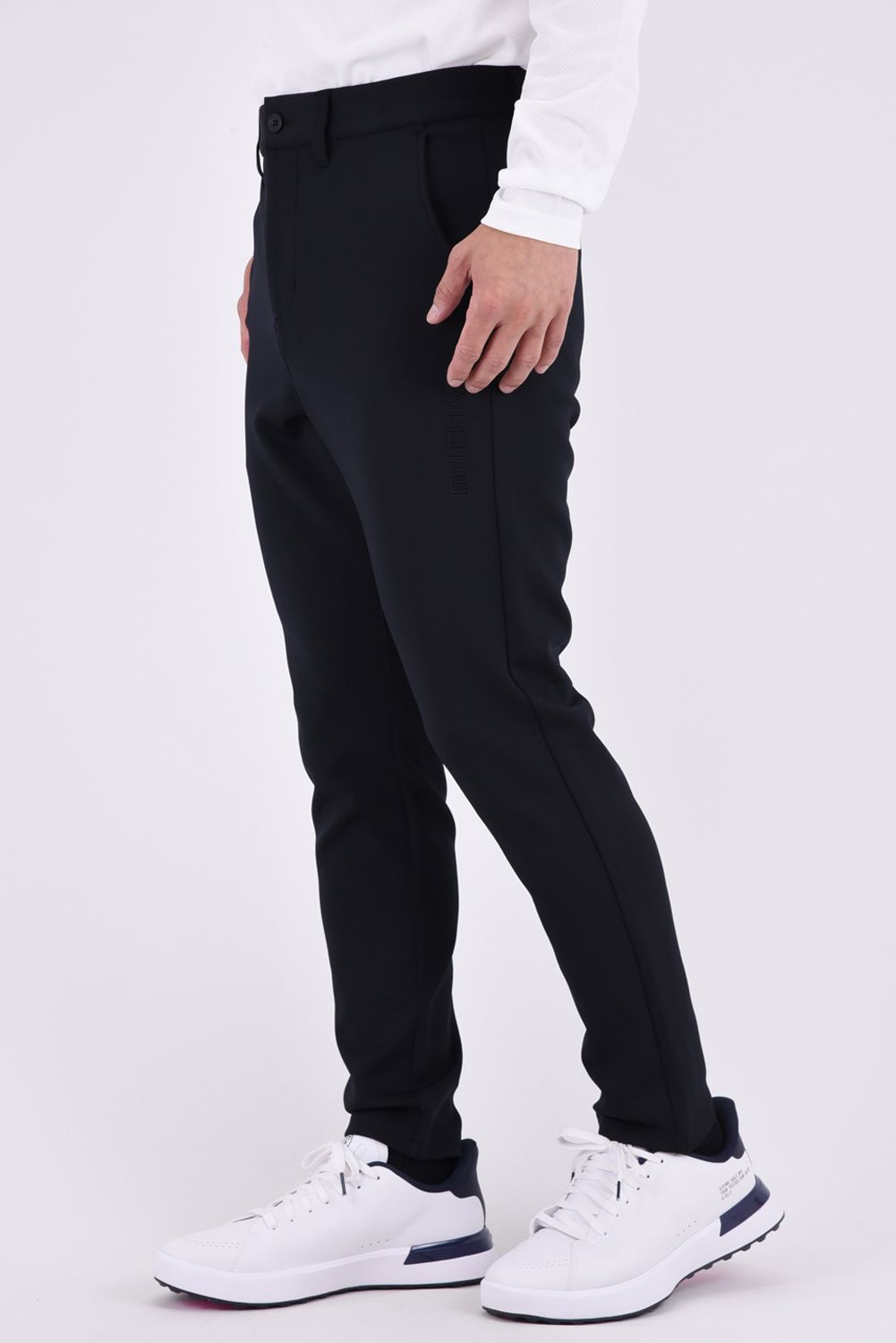 【26AW】 MS STITCHED 3D LOGO SLIM PANTS / ステッチ ロゴ スリム パンツ (ブラック)