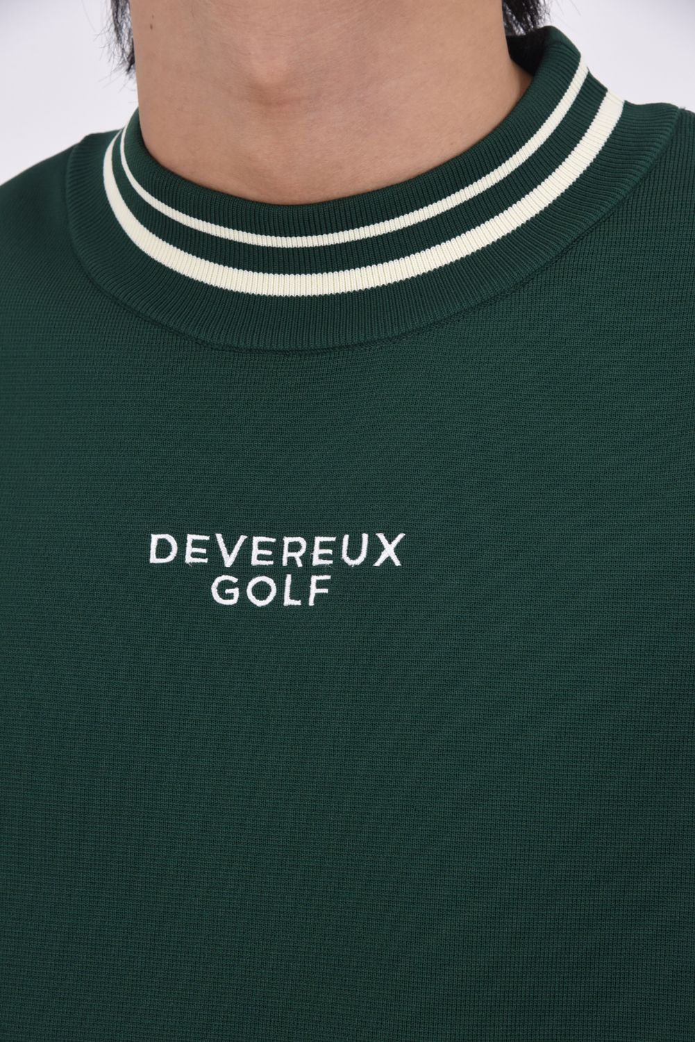 【25AW】 HIGHLY ADICTIVE KNIT / バックグラフィック 裏地付き モックネックリブニット (グリーン)