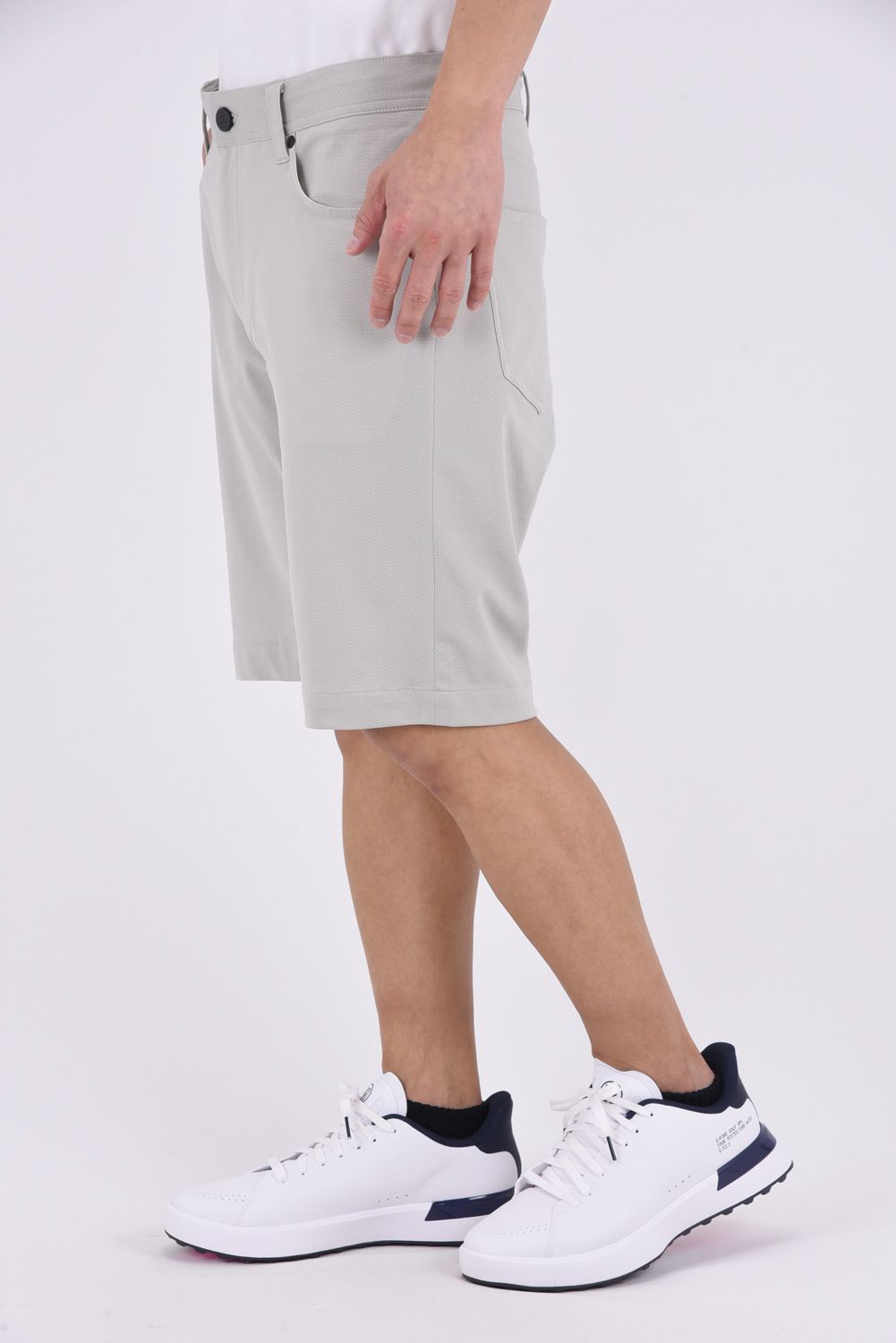 【26SS】 MEN'S MESH 5-POCKETS SHORT PANTS / トリコットメッシュ 5ポケット ショートパンツ (ライトグレー)