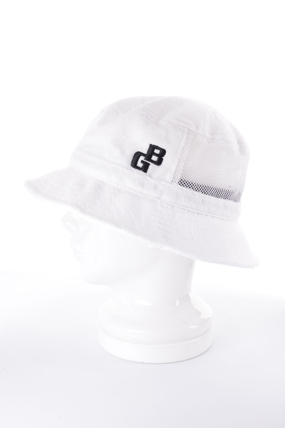 【26SS】 CR MS PILE CAMO JQ BG LOGO HAT / パイル生地 背面メッシュ バケットハット (ホワイト)
