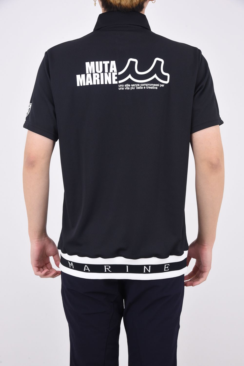 muta - 【GOSSIP GOLF限定商品】 DOCKING MARINE LOGO HEM RIB POLO