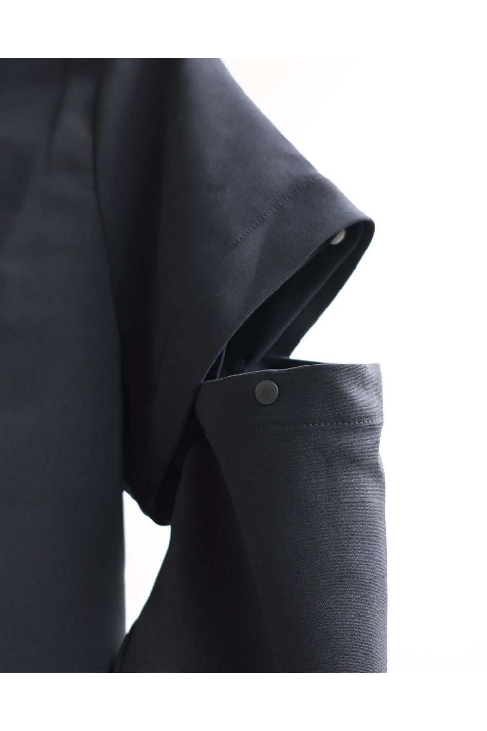 【26AW】【レディース】 DETACHABLE HALF ZIP SHIRT / スムースストレッチ生地 スリーブデタッチャブル 2WAYハーフジップシャツ (ブラック)*