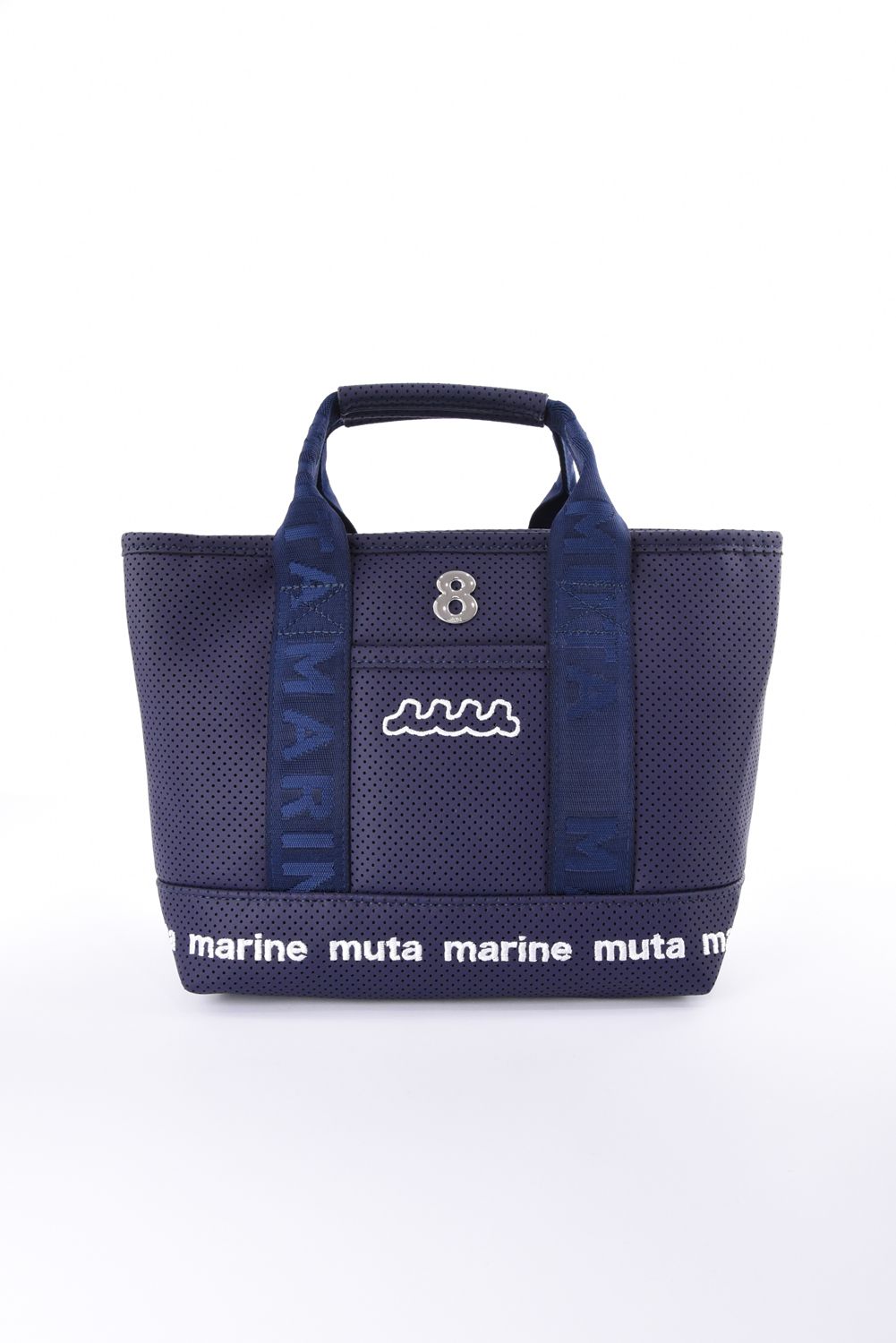【GOSSIP GOLF別注】 “8” PLATE CONTINUA PARTITION TOTE BAG / 8プレート パンチングエシカルレザー パーテーションバッグ (ネイビー)