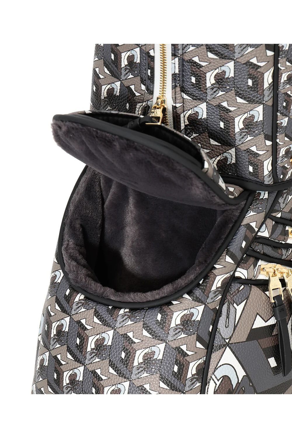 【26AW】 PRISME TOUR CADDIE BAG / 3Dキューブパターン シンセティックレザー カートタイプ キャディバッグ (ブラック)