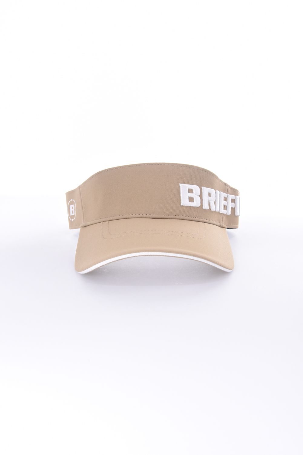 【26SS】 MEN’S ROUND LOGO VISOR / アシンメトリー ラウンドロゴ サンバイザー (ベージュ)