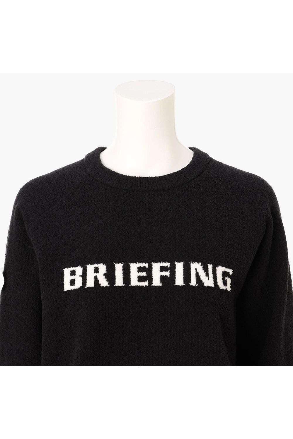 【26AW】【レディース】 WOMEN’S AIRY YARN KNIT CREWNECK / エアリーファブリック ブランドロゴ クルーネックニット (ブラック)