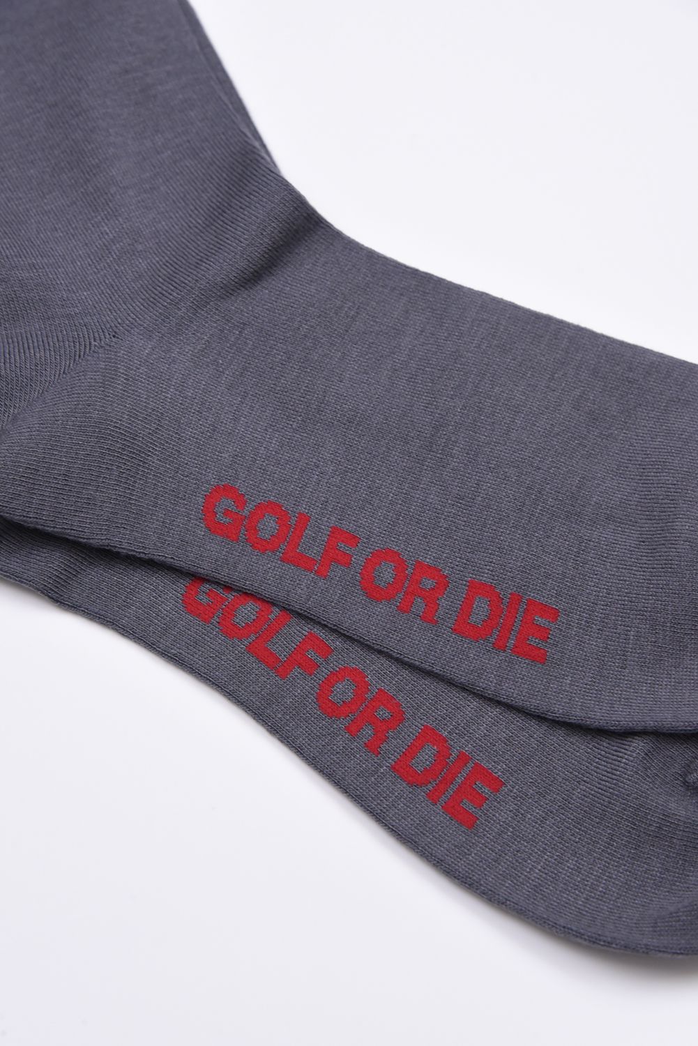 【26SS】【レディース】 LAUREL SKULL OVER-KNEE SOCKS / アイアンスカル刺繍 オーバーニーソックス (チャコール)