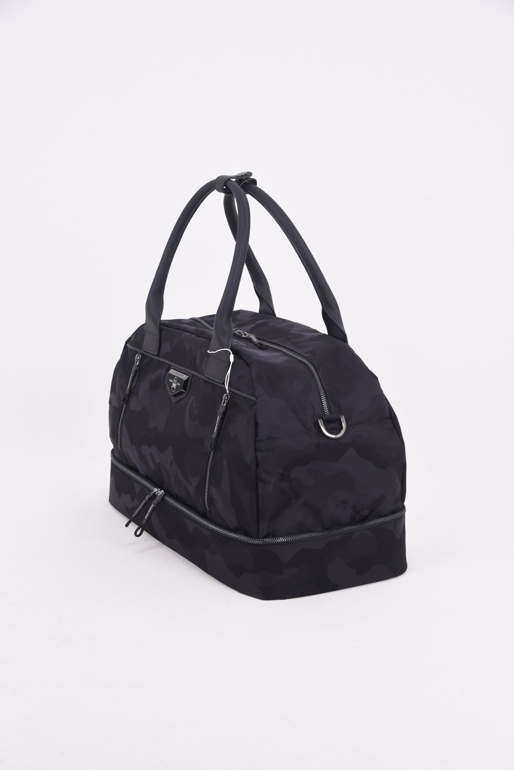 PREMIUM GAUGE BOSTON BAG / コーデュラナイロン レザーパイピング オリジナルカモジャカード ボストンバッグ (ブラック)