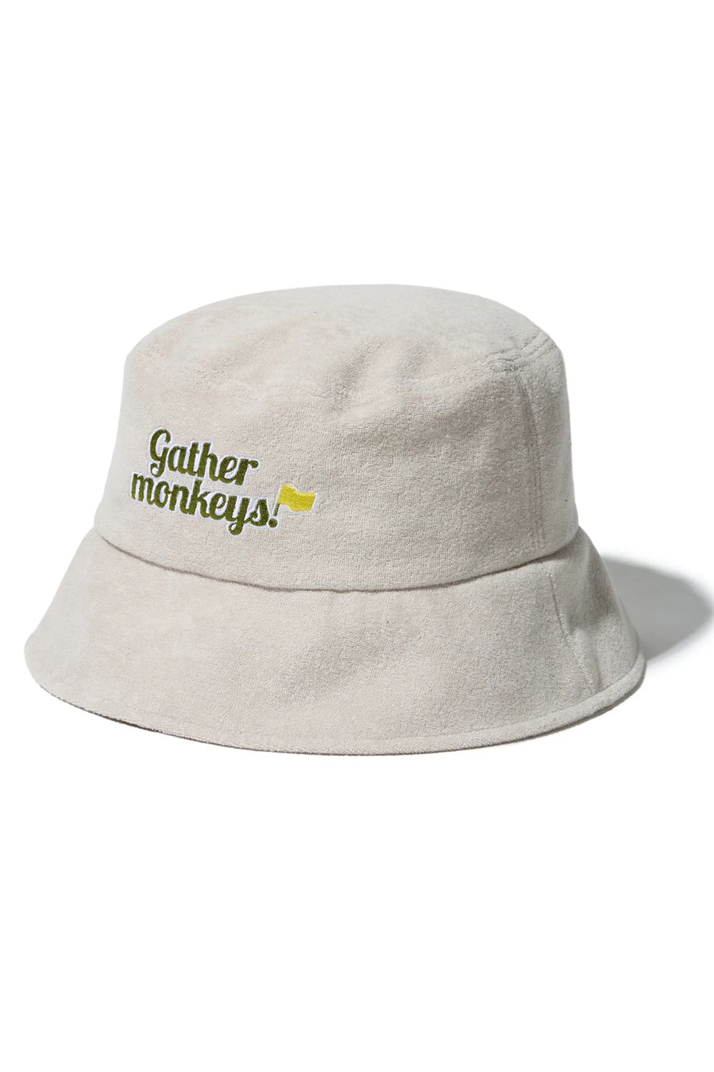 【26SS】 BUCKET HAT / パイル生地 ブランドロゴ刺繍 バケットハット (ベージュ)