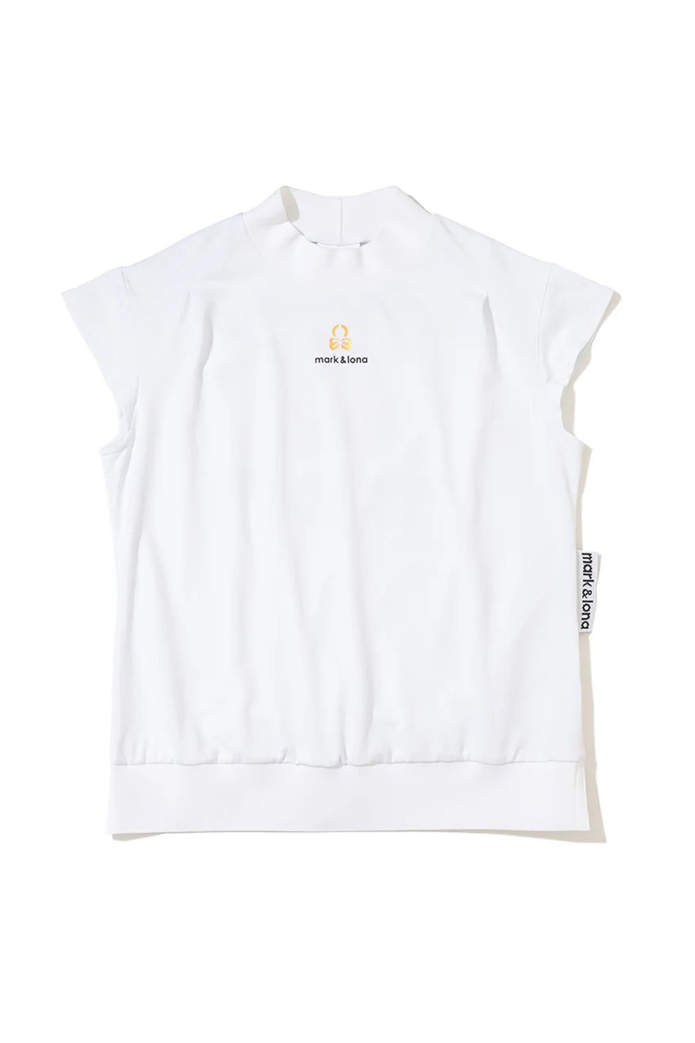 【26SS】【レディース】 GEMMA CRYSTAL MOCK / スワロフスキー キャップスリーブ モックネックTシャツ (ホワイト)