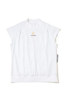 【26SS】【レディース】 GEMMA CRYSTAL MOCK / スワロフスキー キャップスリーブ モックネックTシャツ (ホワイト)