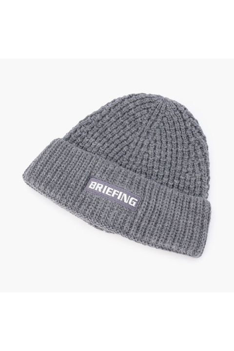 MEN’S WR WOOL BEANIE / ウール混 ボックスロゴ ニットビーニー (グレー)