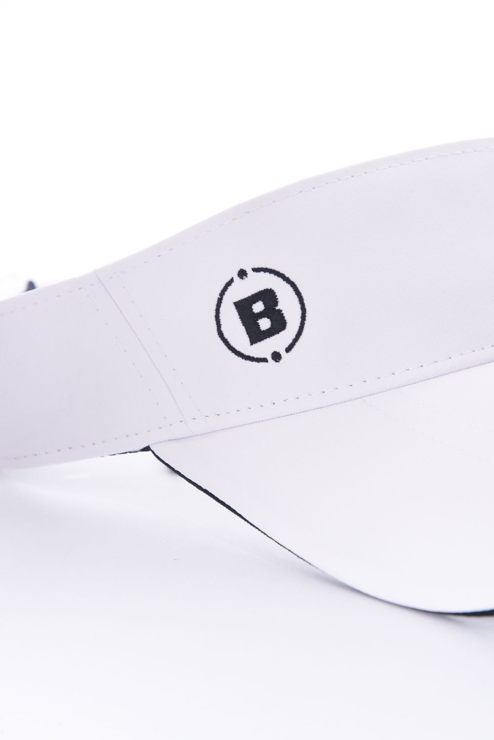 MENS ROUND LOGO VISOR / ロゴ刺繍 アシンメトリー サンバイザー ホワイト