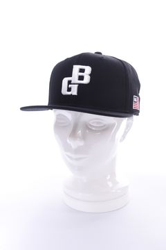 【26SS】 MEN’S BG LOGO FLAT VISOR CAP / BGロゴ フラットキャップ (ブラック)