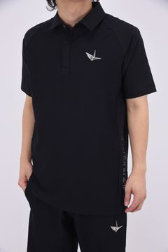 【25SS】 113 GOLF S/S POLO MESH  / ROICA素材 メッシュ ポロシャツ (ブラック)