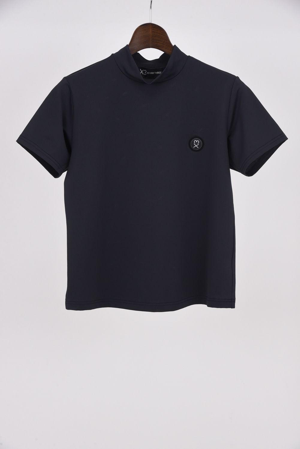 【26SS】【レディース】 DOT MESH MOCK TEE / ドットメッシュ モックネックTシャツ (ブラック)